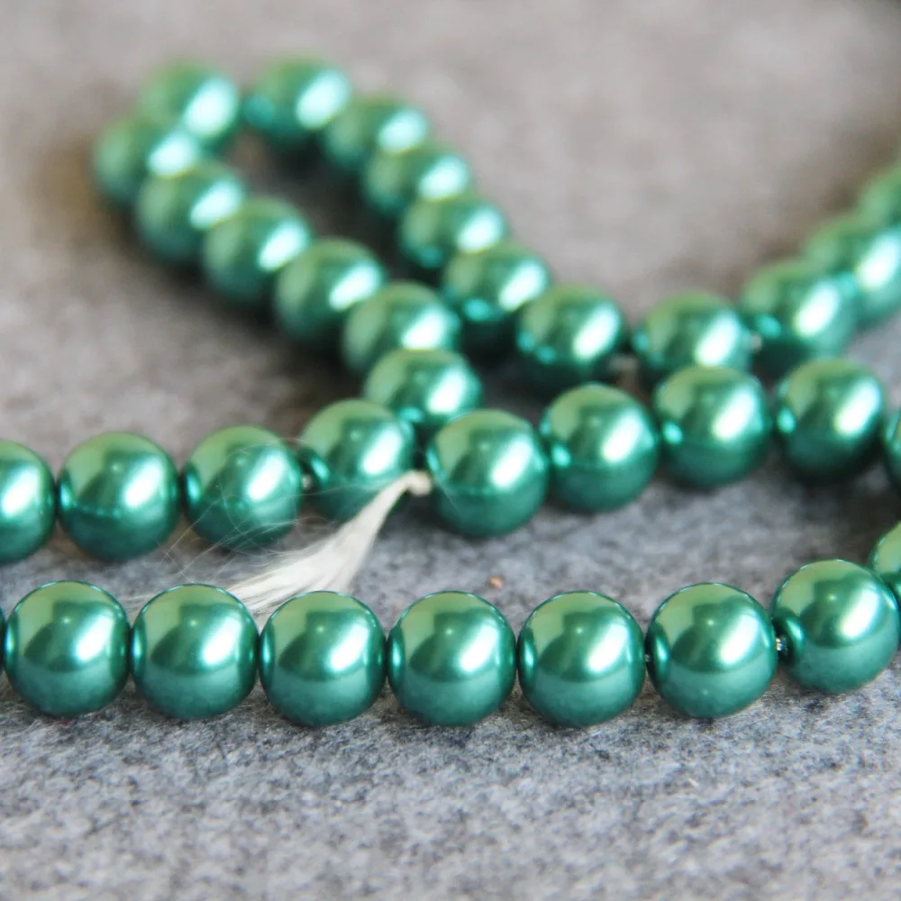 New For Necklace&ampBracelet 10mm Blue Shell Pearl Beads SeaShell DIY Gifts Women Girl Loose Jewelry Making Design 15inch | Украшения и