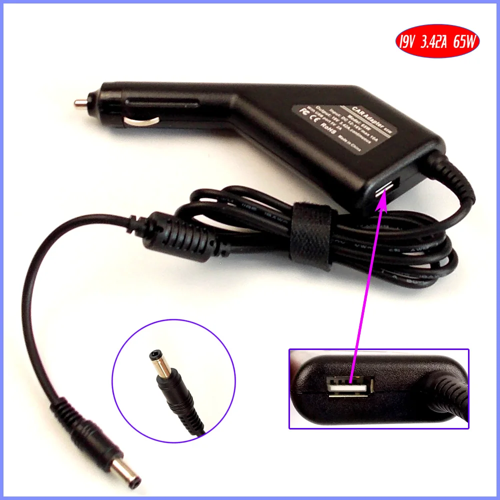 Зарядное устройство для ноутбука 19 в 3 42 а 65 вт + USB(5 2 а) ASUS X51L X51R X51RL Z33A Z61A A61Ae Z63A Z70A