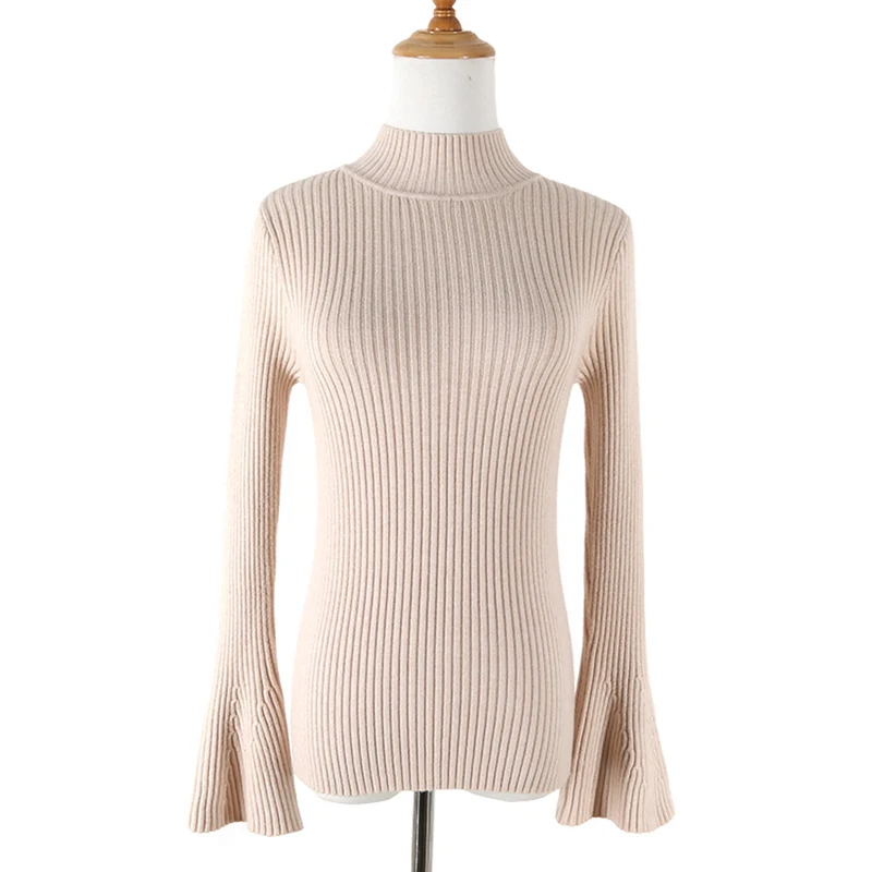 UPPIN Korean Fashion Women Pullovers Turtleneck Knit Thick Long Sleeve High Elastic Solid Sweater Tops 2018 Fall Winter Jumper | Женская