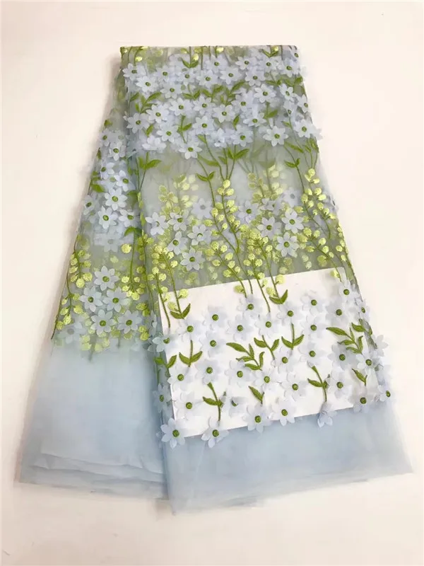 Высококачественная африканская французская кружевная ткань 2017 Последние 3D