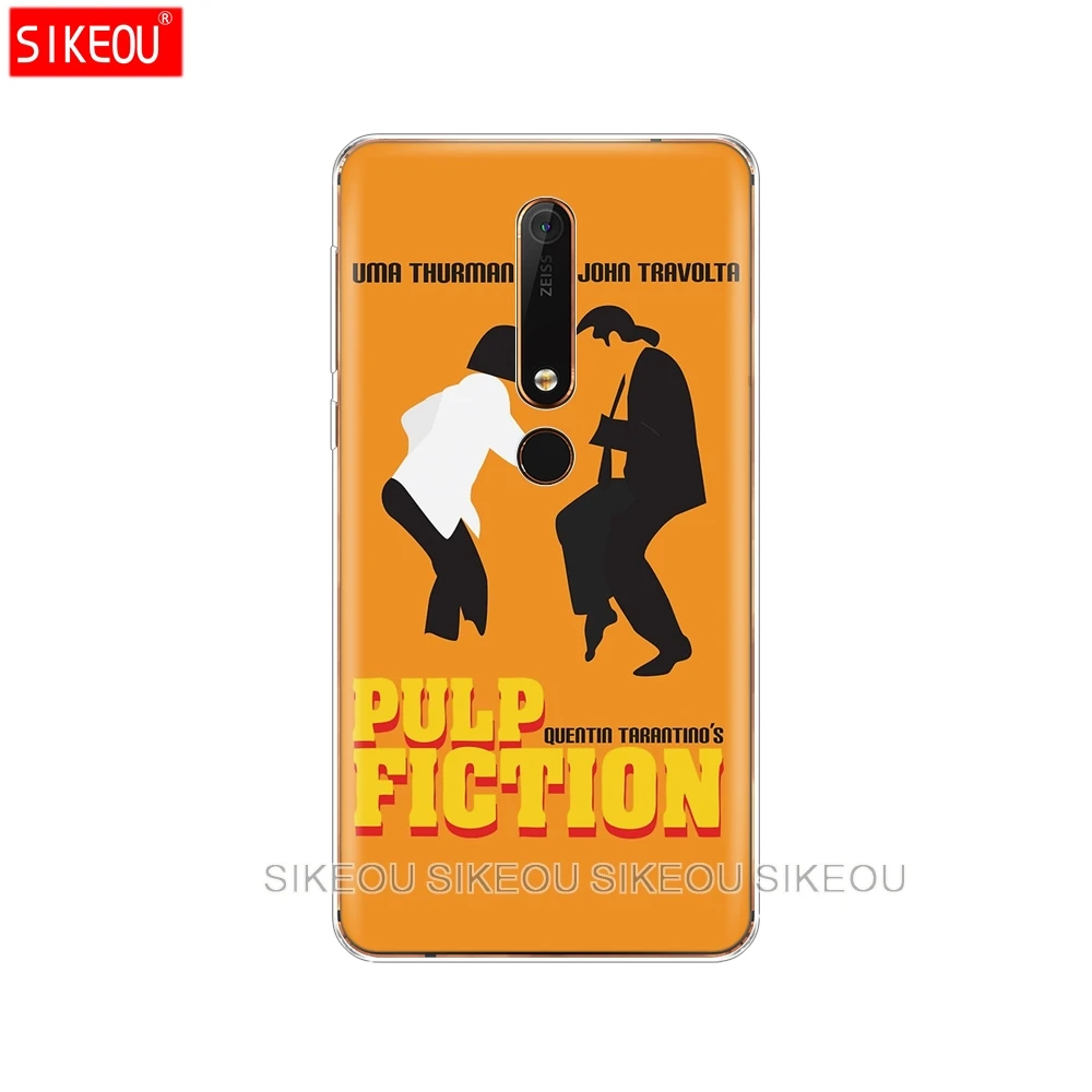 

silicone cover phone case for Nokia 5 3 6 7 PLUS 8 9 /Nokia 6.1 6 2018 Pulp Fiction