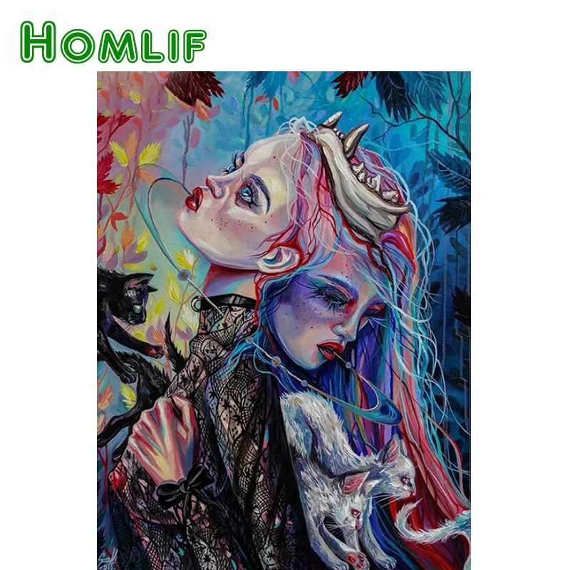 HOMLIF 5d DIY наборы для алмазной живописи Стразы вышитая мультяшная девочка мальчик