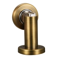 uxcell zinc alloy copper tone bronze tone brass door magnetic catch holder stopper floor mount doorstop brushed conceal screw