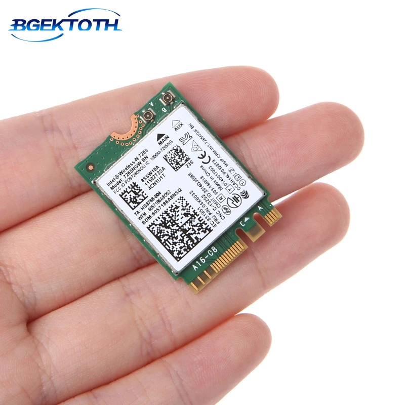 Intel Wireless-N 7265 7265NGW BN,  2x2 Wi-Fi Bluetooth 4, 0 Wi-Fi, , APR-19