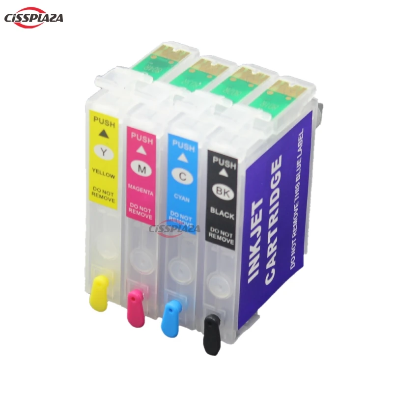 

CISSPLAZA T1291 129 Refillable Cartridges compatible for Epson WF-7015 WF-7515 WF-7525 SX525WD SX620FW BX525WD BX625FWD B42WD