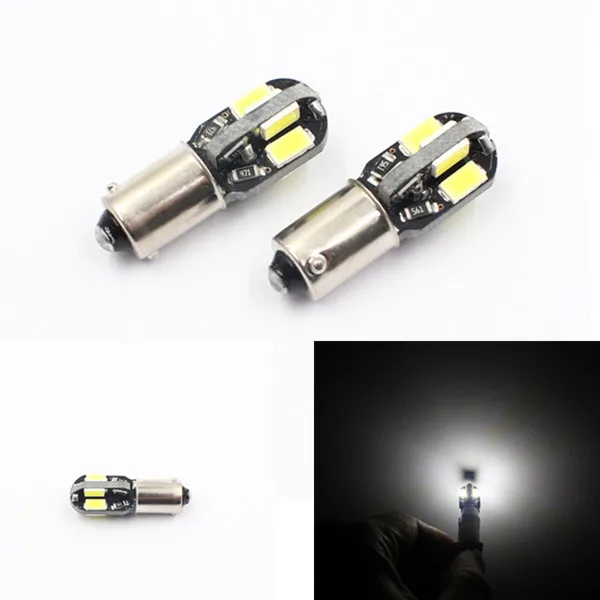 

FSYLX 2 x CANBUS BA9S T4W 8SMD 4W Автомобильный светодиодный габаритный светильник s Белый боковой габаритный светильник для чтения на дверь светильник л...