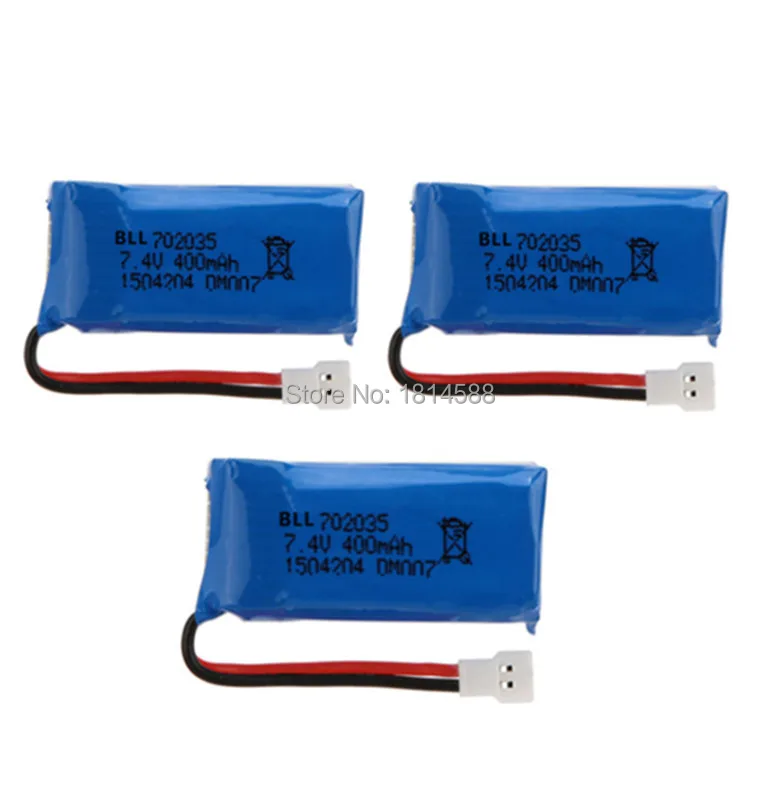 3 шт. обновленная батарея 400 мАч 30C Lipo 7 4 В 2S для DM007 RC Quadcopter Part | Игрушки и хобби