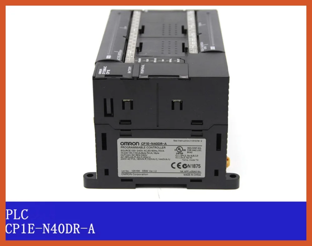 

CP1E-N40DR-A Original New CP1E PLC CPU 40 I/O 24DI 16DO Relay N40DR