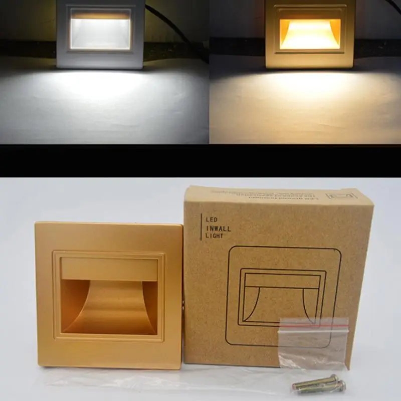 4 цвета 85 265 в 0 6 Вт светодиодная настенная лампа Footlight Светильники для крыльца
