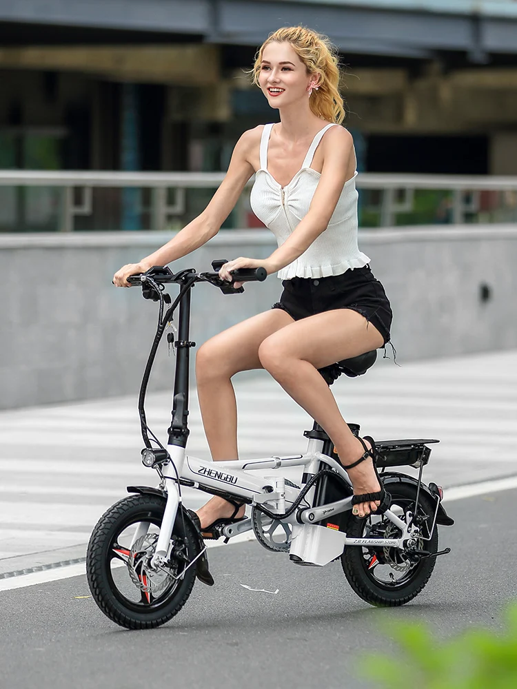 14 дюймовый Электрический велосипед 48V400W высокоскоростной ebike с литиевой батареей