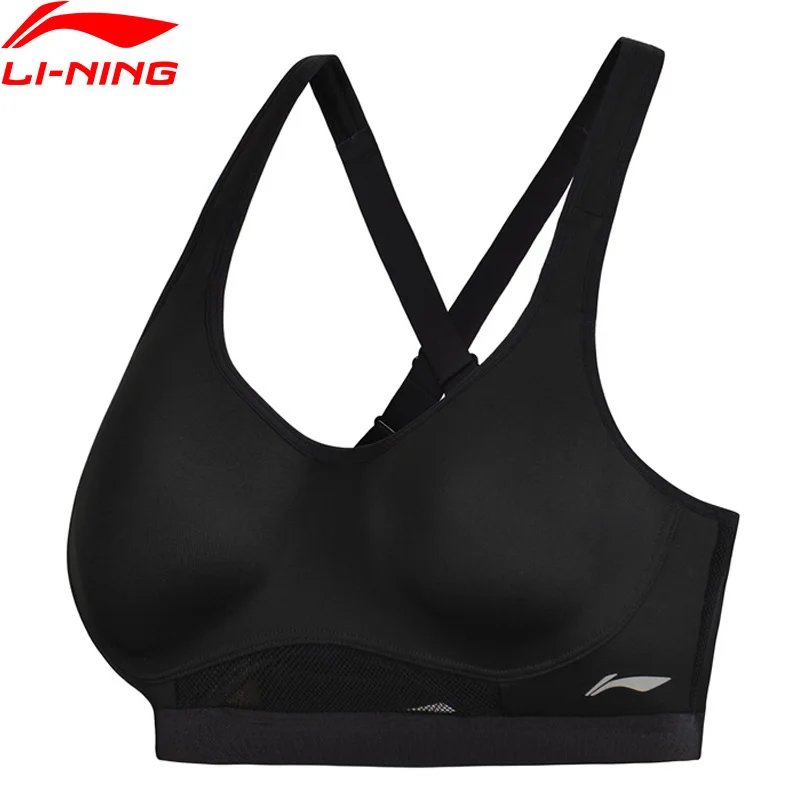 Li-Ning женские спортивные бюстгальтеры для бега облегающие максимальная поддержка
