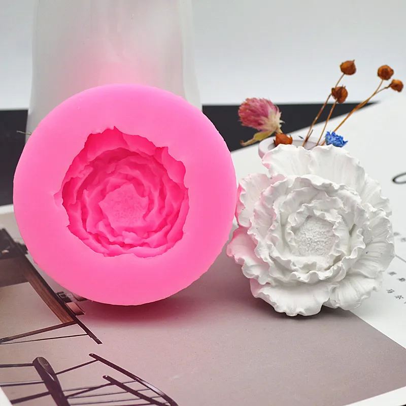 3D Пион цветок серии силиконовая форма для ручной работы свечи формы DIY мыло
