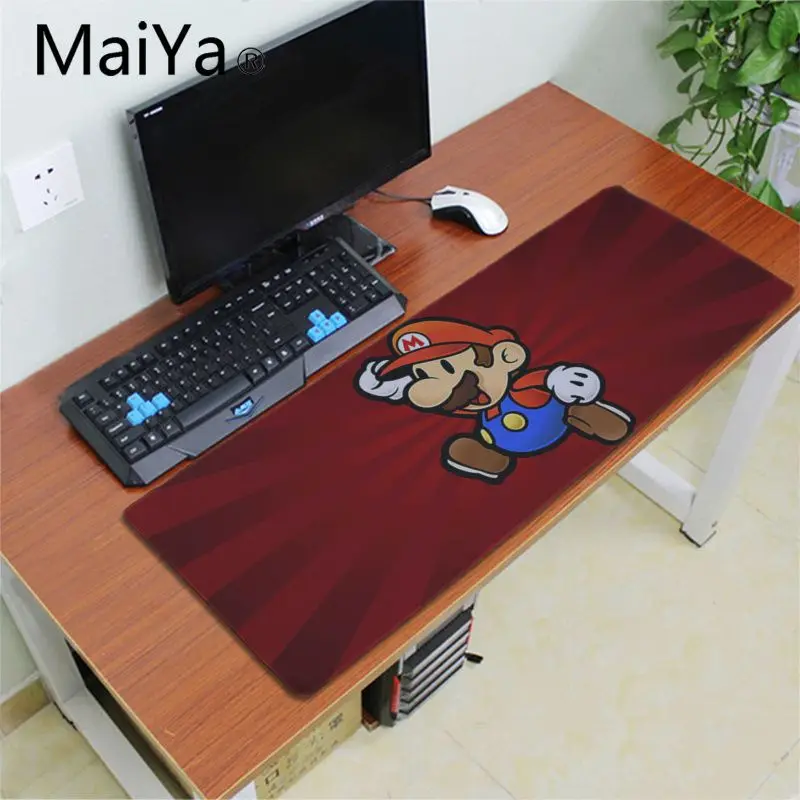 Lock Edge 30x80cm Maiya простой дизайн супер Mary mario игровой плеер Настольный Ноутбук резиновый коврик для мыши резиновый ПК компьютерный игровой коврик для мыши - Цвет: Lock Edge 30x80cm