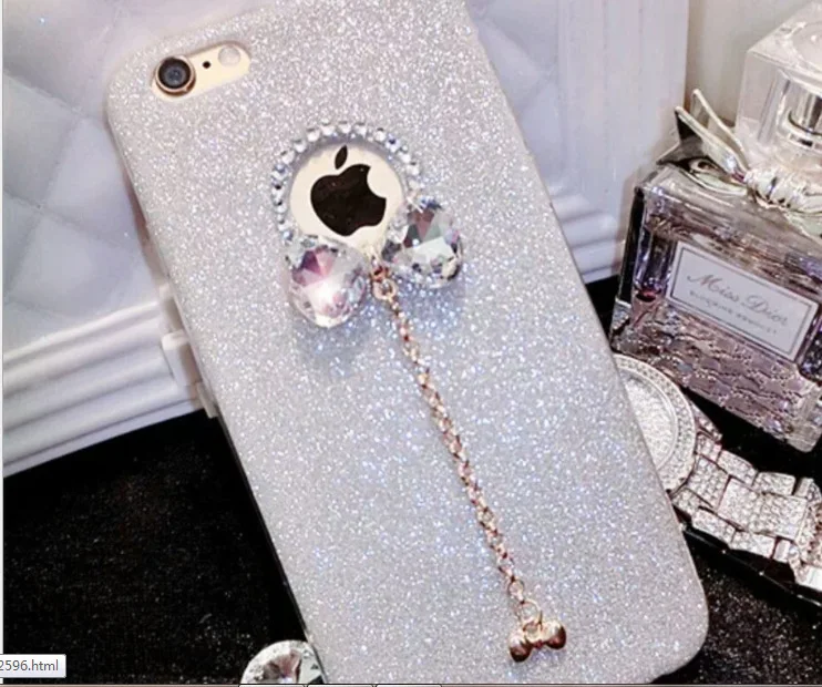 butterfly flashing powder TPU shell for Iphone 8plus case ultra-thin hollowed pendant iphone xs max 8 7 6 6S luxury |