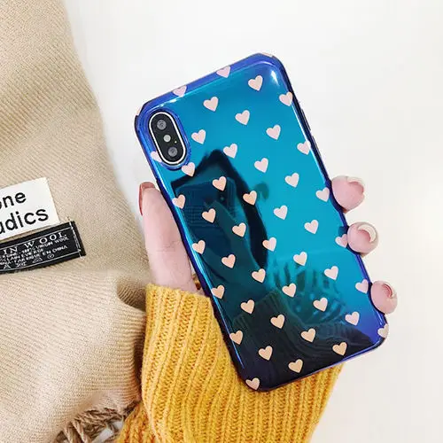 12 Blu-Ray Colorful Pattern Flower Phone Case For iPhone X 6 6S 7 8 Plus Fashion Glossy Planet Universe Series Back Cover - Color: 12