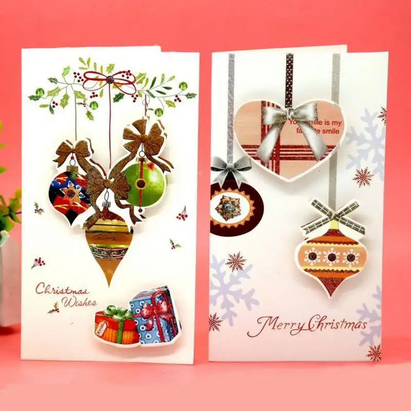 8 шт./лот Творческий Рождественская открытка дети мультфильм печати Merry для рождественской вечеринки Приглашение Событие и вечерние поставки