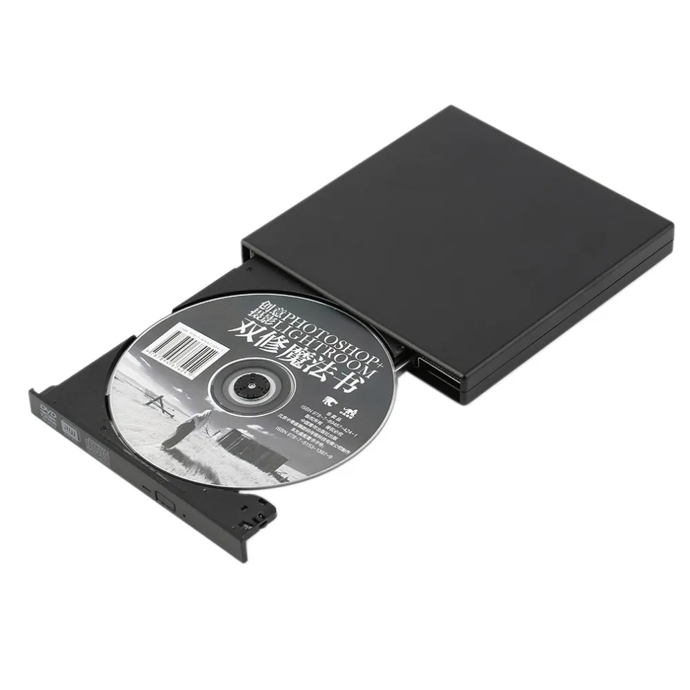 Новейший супер тонкий USB 2,0 внешний CD+-RW DVD+-RW DVD-RAM Пишущий привод для ноутбука PC продвижение черный белый