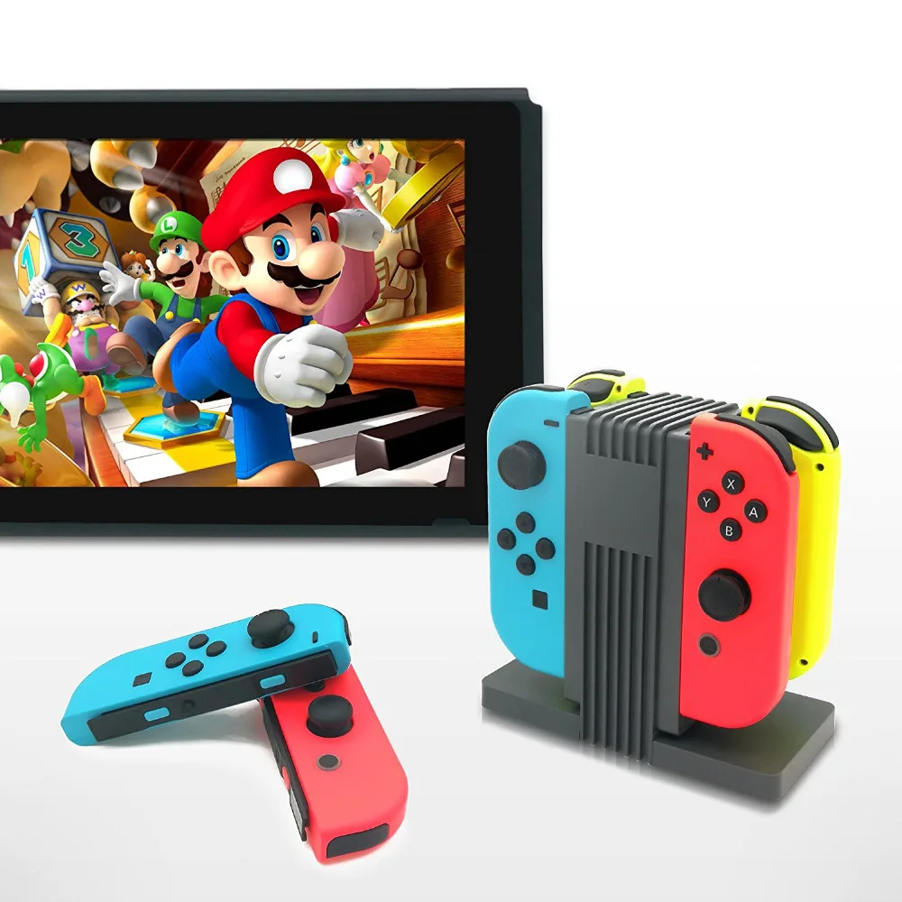 Док станция зарядная с светодиодный ллером Joy Con и светодиодной индикацией|station