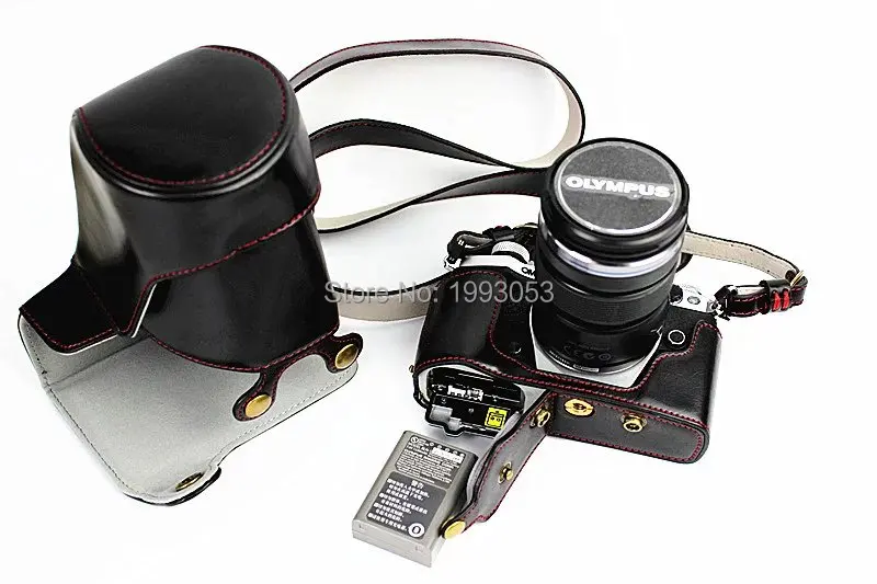Роскошный чехол для видеокамеры из искусственной кожи для Olympus EM5 II OM-D EM5 Mark II EM5II, чехол для камеры с открытым аккумулятором