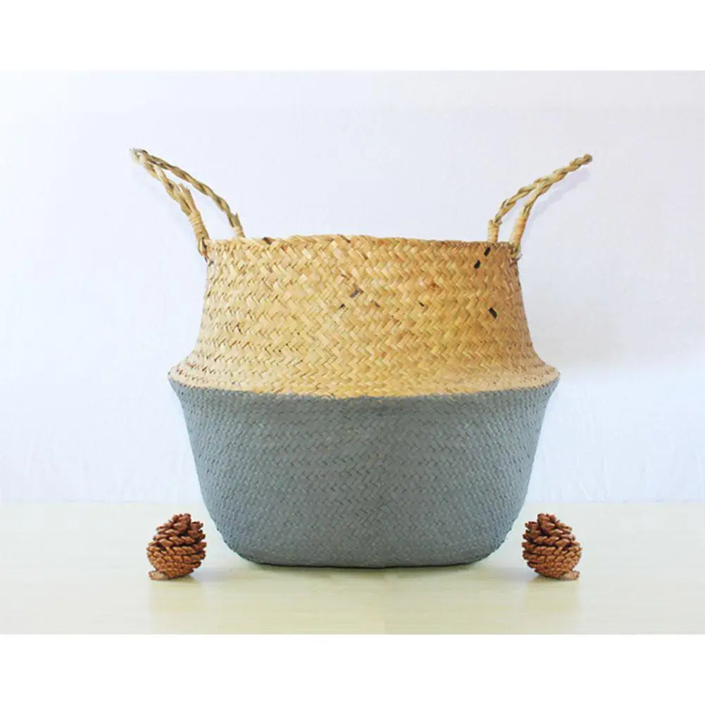 Простая пасторальная плетеная корзина для хранения из ротанга игрушечные