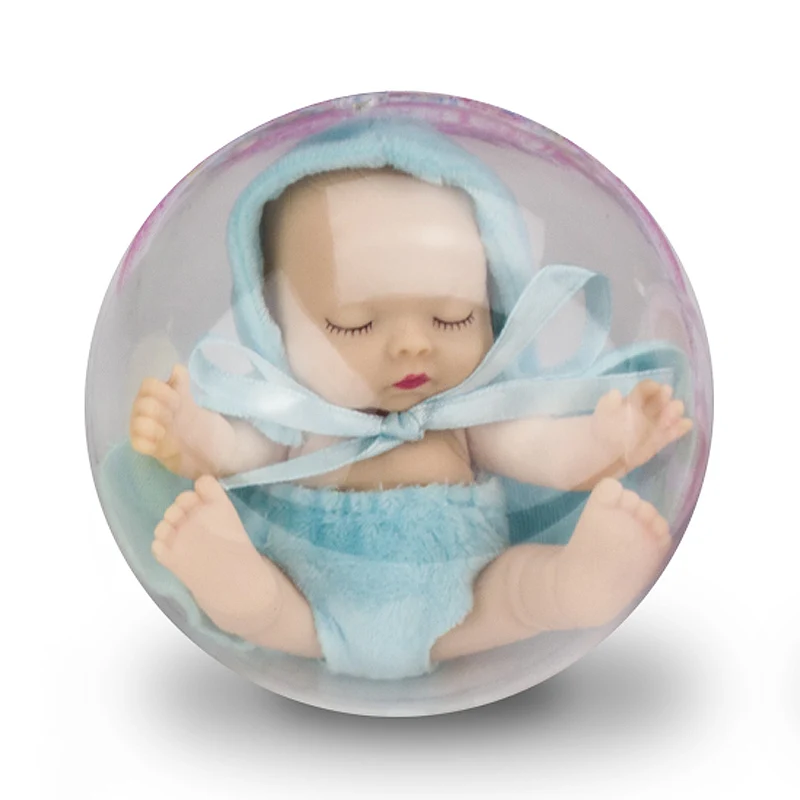 1PCS Спящий ребенок ручной работы реалистичные Reborn Bebe кукла мяч игрушка для детей защитная оболочка прекрасный ребенок девочка мальчик куклы силиконовая принцесса - Цвет: 1PCS