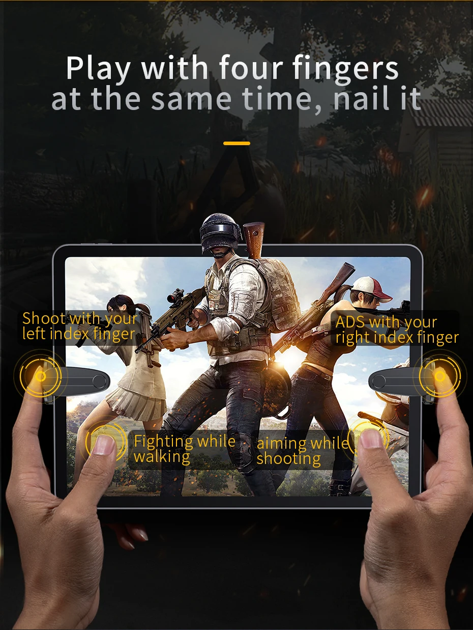 Baseus PUBG игровой триггер управления устройство для Xiaomi IPad планшеты мобильный телефон игровой шутер Кнопка огня джойстик IOS Android