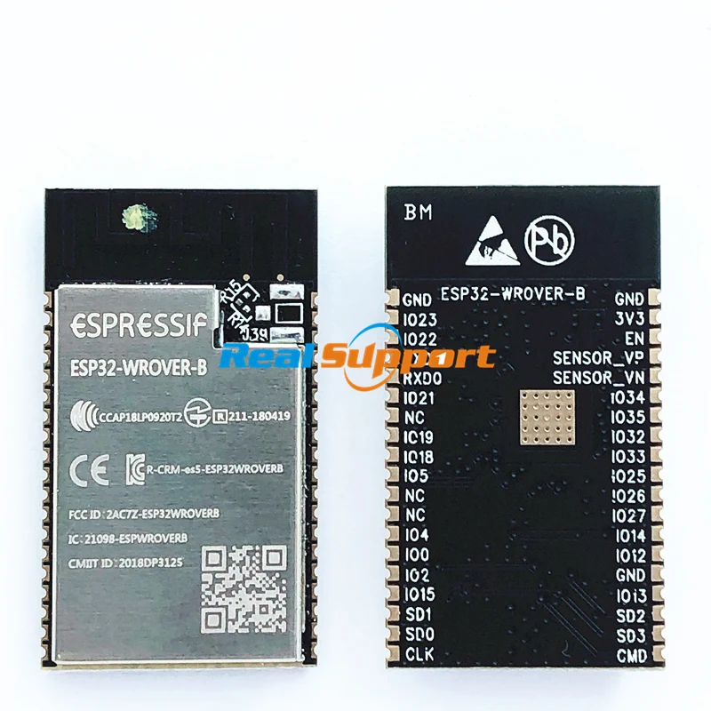 

100PCS ESP32-WROVER-B ESP32-WROVER-B-N4R8 ESP32-WROVER SMD module ESP32-D0WD 3.3V 8MB PSRAM 4MB SPI ﬂash PCB antenna