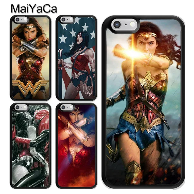 MaiYaCa Wonder Woman Justice League для iPhone 4S SE 5C 5S 6 6S 7 8 Plus X XR XS MAX черный мягкий чехол телефона