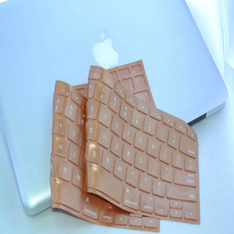 Новое поступление золотой силиконовый чехол для ноутбука США Macbook Air Pro Retina 13 15