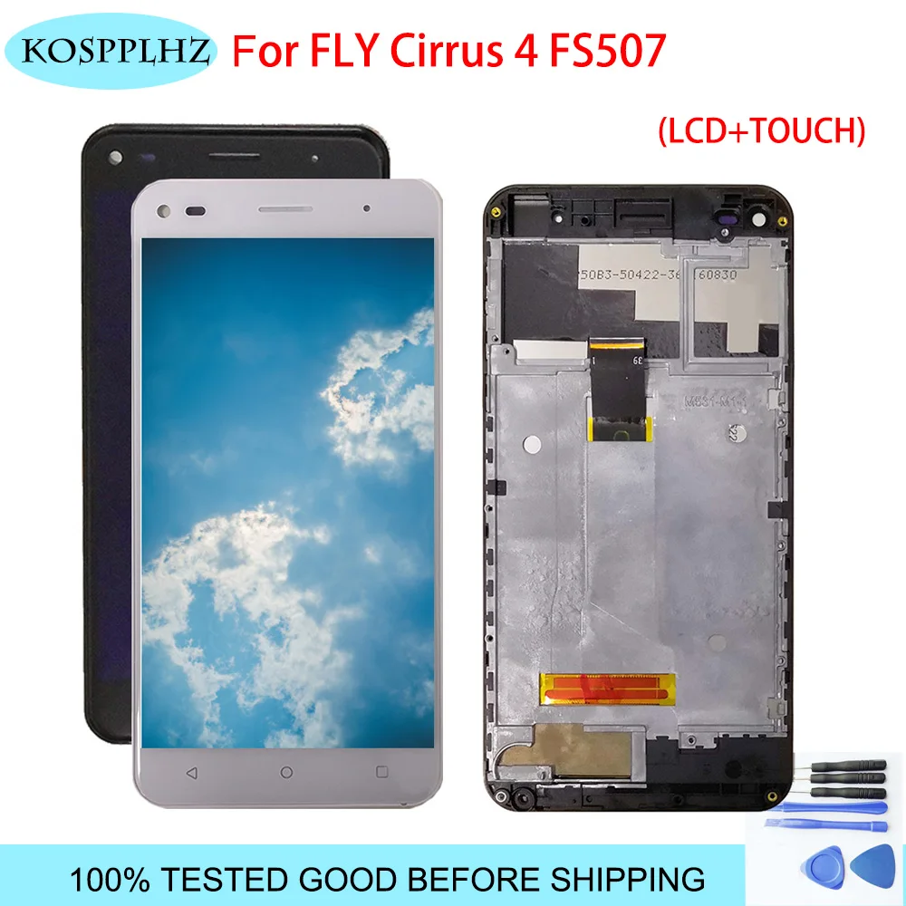 5 дюймовый ЖК дисплей для FLY Cirrus 4 FS507 кодирующий преобразователь сенсорного