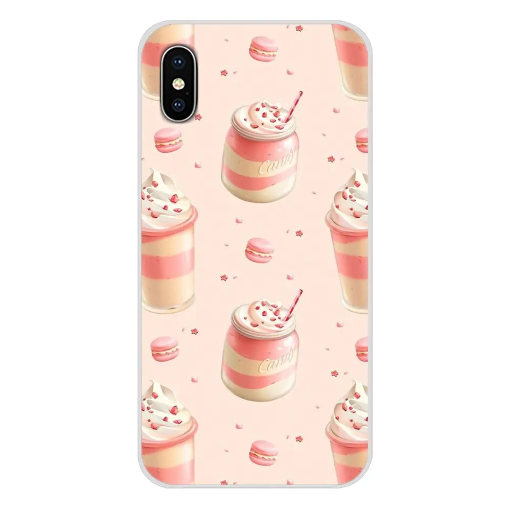 Прозрачный мягкий чехол для Samsung Galaxy S4 S5 MINI S6 S7 edge S8 S9 S10 Plus Note 3 4 5 8 9 десертное