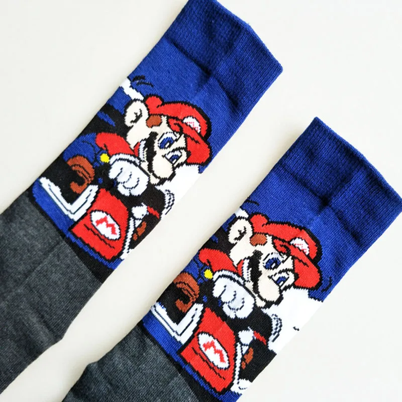3 популярные милые носки до колен в стиле супер Марио женские мужские хлопковые