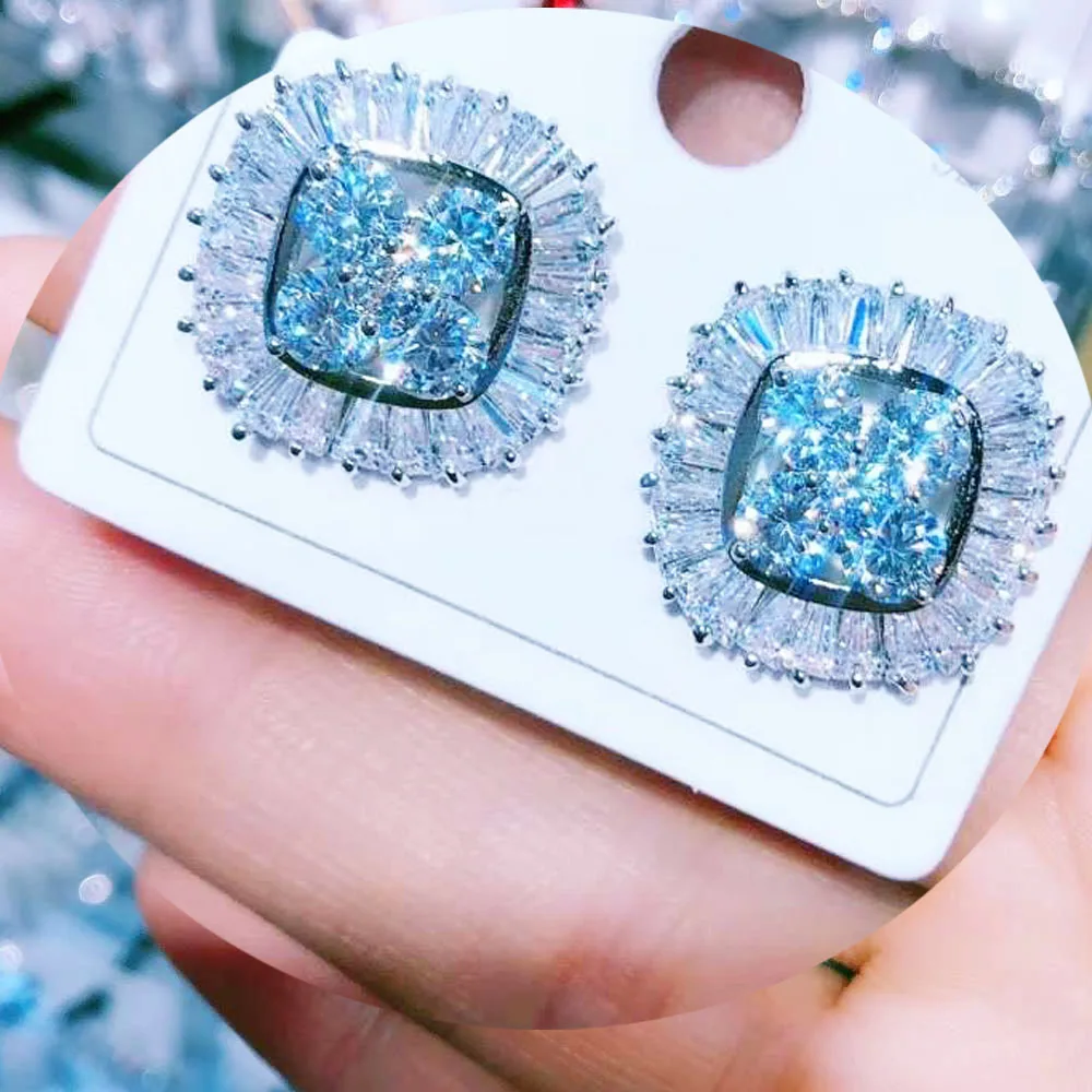 MADALENA SARARA Vintage Queen Elegant S925 Needle earrings AAA Zircon Inlaid Big CZ zircon Quess Style MD-WR01354 | Украшения и