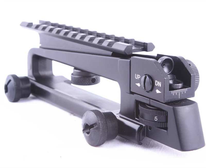 AR15 Металлический съемный черный переносная ручка с двумя апертурами заднего прицела типа A2 и креплением комбинированной планки Picatinny Mount для охотничьих частей M4 M16.