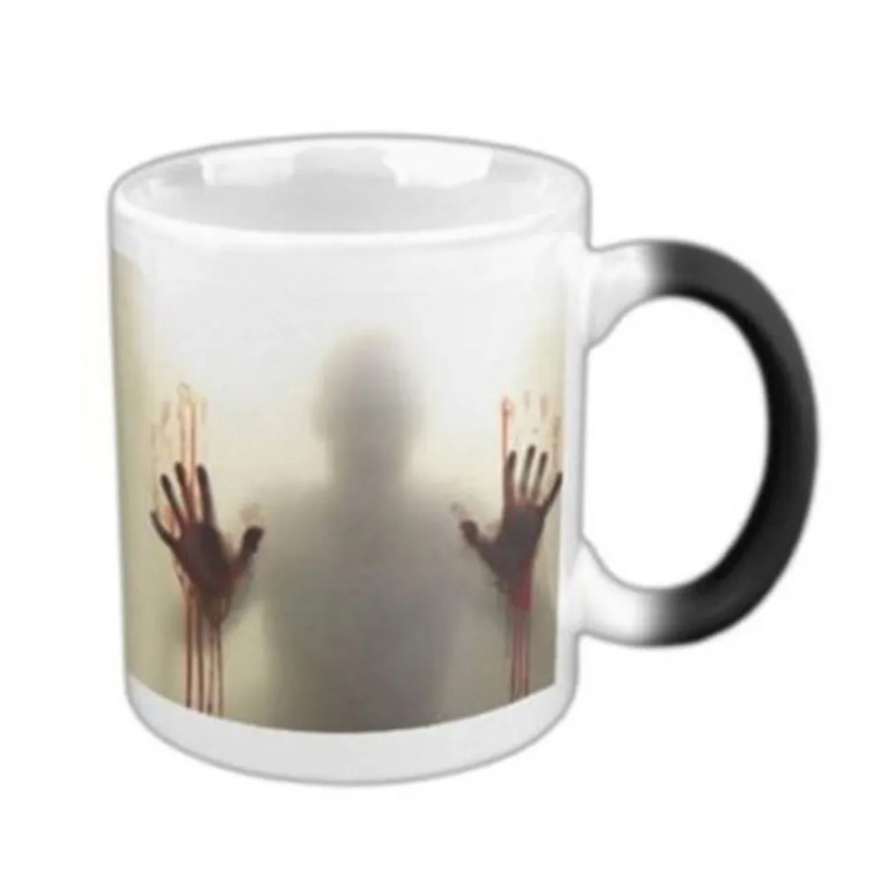 Хэллоуин Цвет изменить Кофе кружки 330 мл зомби Магия теплочувствительная