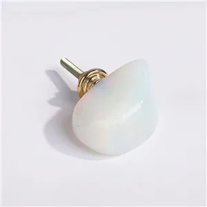 opal 1 шт. мебельные ручки 3-5 см натуральные ручки агатовый камень ручка кристалл с цитрином, с аметистом грубая каменная ручка спальня выдвижной ящик ручки - Цвет: opal