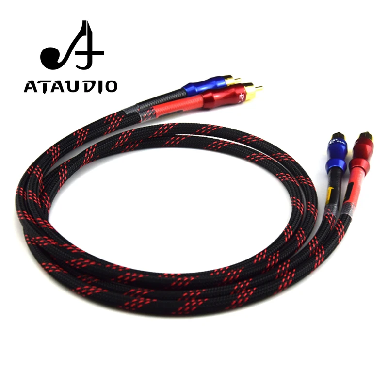 ATAUDIO Hi Fi стерео пара RCA кабель высокопроизводительный Премиум аудио 2rca к