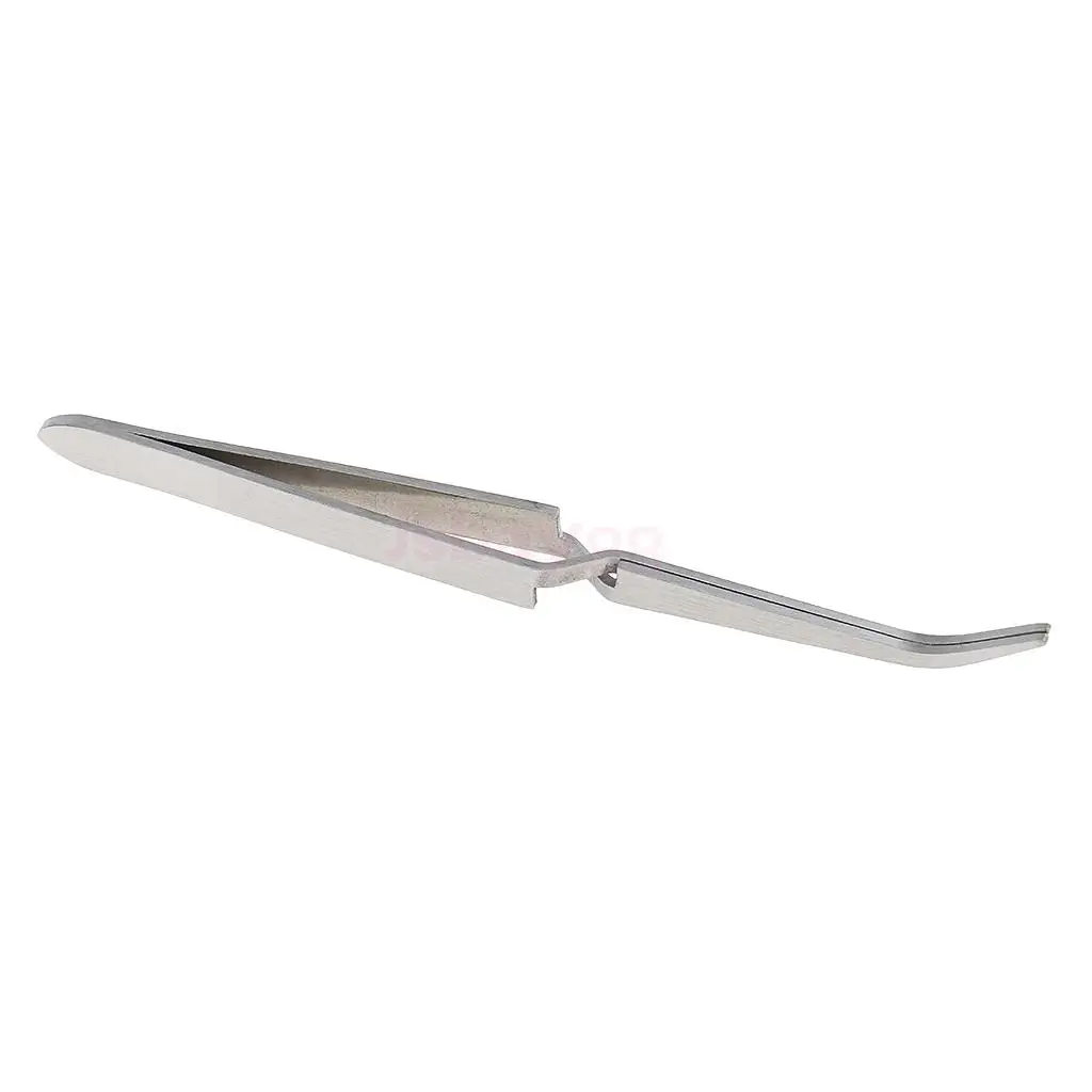 

Stainless Steel Angle Tipped C Curve Manicure Nail Polish Pincher Tweezer