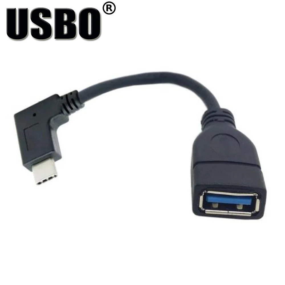 Оптовая продажа черно белый 0 1 м USB 3 OTG кабель для передачи данных Type C штекер A