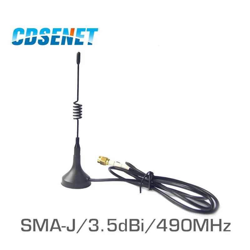 

4Pcs/Lot 490MHz High Gain uhf Antenna CDSENET TX490-XP-100 3.5dBi 490 MHz Sma Male Sucker Antenna With Magnet Base