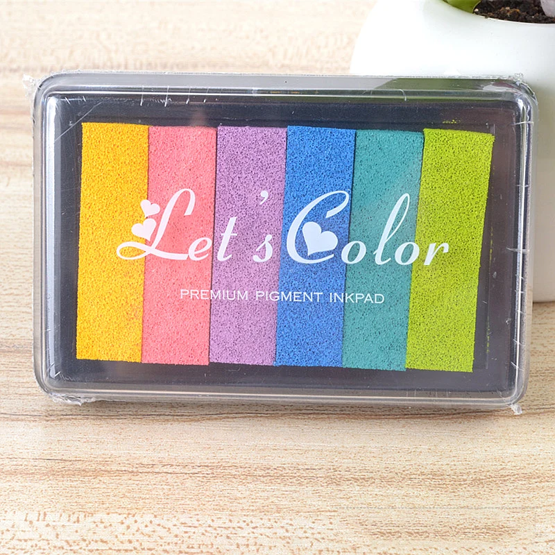 5 цветов градиентные чернила на масляной основе 9 х6 х2 см|inkpad stamp|color ink padink pad |