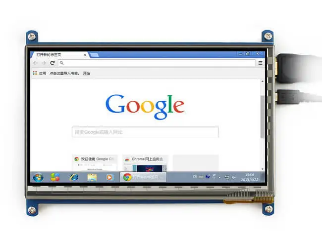 Raspberry Pi 7 дюймов емкостный сенсорный экран Экран ЖК дисплей (C) 1024 × 600 HDMI IPS низкая