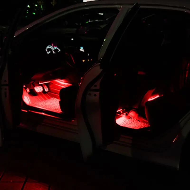 1-2 Универсальный Автомобильный светодиодный декоративный светильник, автомобильный прикуриватель, Автомобильный интерьер, атмосферное освещение, DC12V