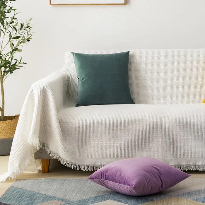 02 Boho Geometric Knitted Blankets Ethnic Blanket Anti-Mite Throw Towel Sofa Decorative Bed Decor Tassel Wall Tapestry Covers - Цвет: 02
