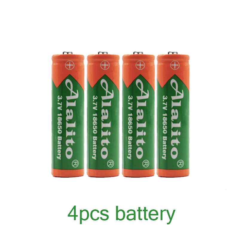 18650 Батарея 3,7 V 12800mAh перезаряжаемая liion батарея для светодиодного фонарика батарея 18650 батарея оптом+ USB зарядное устройство - Цвет: Зеленый