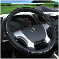 genuine leather car steering wheel covers for car bus truck 36 38 40 42 45 47 50cm diameter auto steering wheel cover