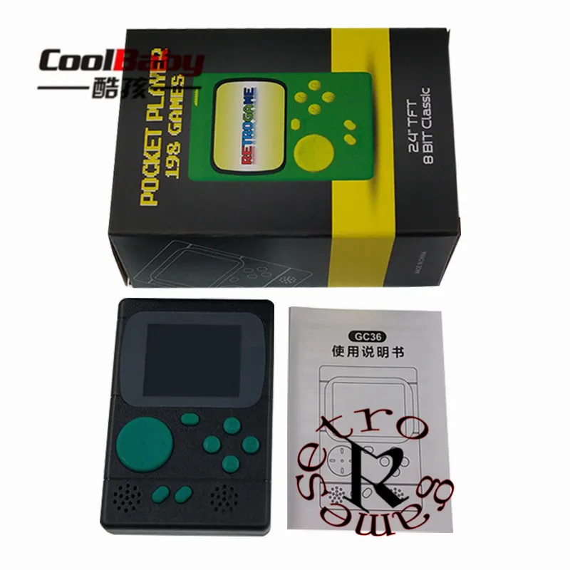 Retro Portable Mini Handheld Game Console 8-Bit Color LCD Kids Player Built-in 198 games For Kid Child Gift VS RS-6 | Электроника