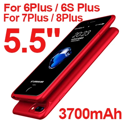 5.5inch 6P 6SP 7P 8P 2500/3700/5000/7000 мА/ч, Батарея чехол для iphone 6 6s 7 8 плюс Батарея Зарядное устройство чехол для iphone 6 6s 7 8 Мощность Bank зарядное устройство чехол - Цвет: 5.5inch 6P 6SP 7P 8P