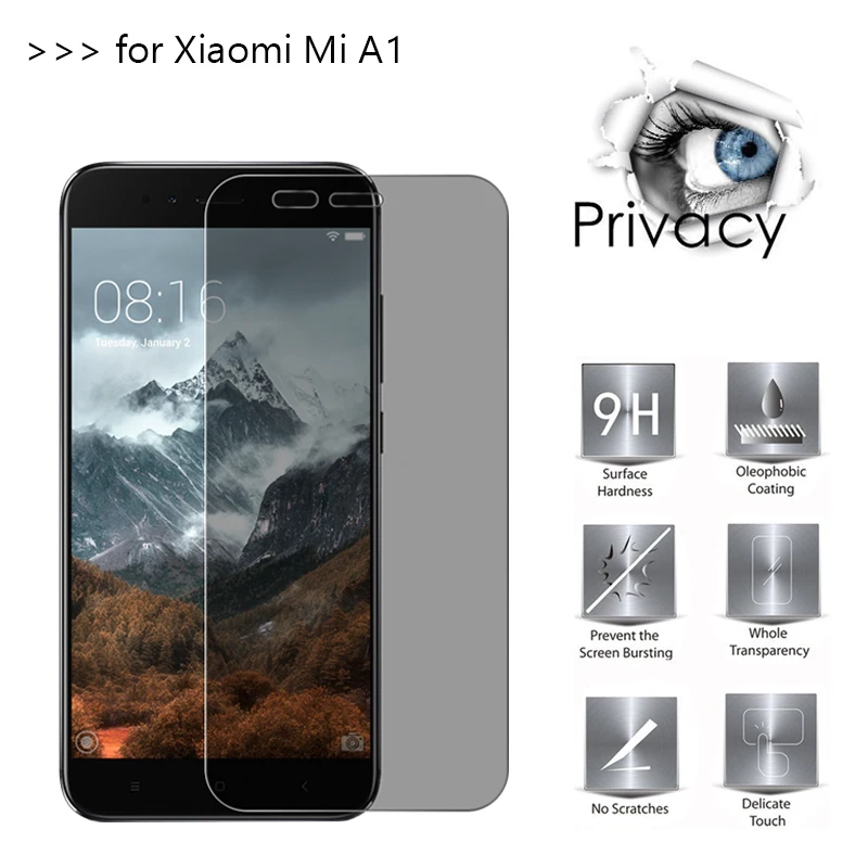 Для Xiaomi Mi A1 2.5D Arc Edge антишпионское закаленное стекло для Xiaomi Mi A1 Защитная пленка для экрана