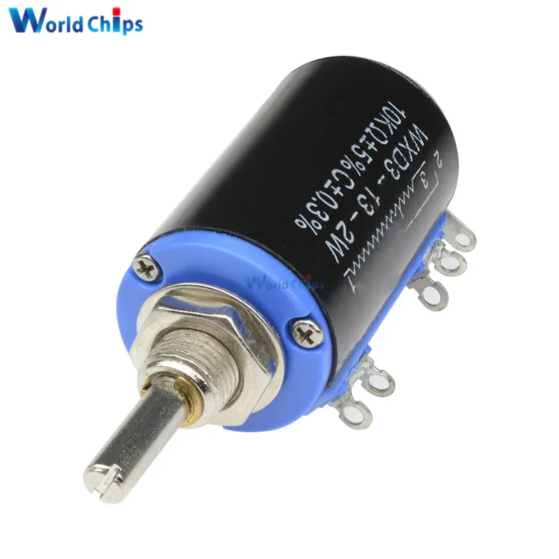 Black Precision WXD3-13-2W 10K ohm WXD3-13 2W Rotary Side Multi-Turn Multiturn Wirewound Linear Potentiometer Diy Kit | Электронные